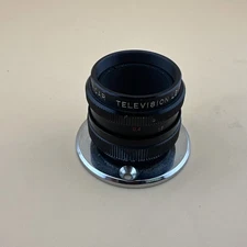 Cosmicar Television TV Lens 25mm 1:1.8 No. 69946 Black Made In Japan Vintage