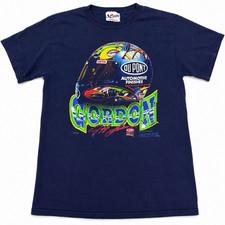 Vintage 1997 Jeff Gordon DuPont NASCAR T-Shirt Chase Authentics Kids XL Navy