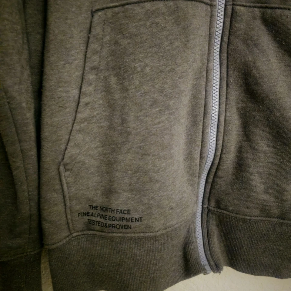 Sudadera con Capucha North Face Cremallera Para Hombre Grande Gris Informal Aire Libre Aventura Ropa de Calle  Foto 4 de 4