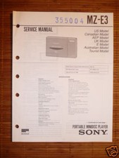 Service Manual Sony MZ-E3 Minidisc Player, Original