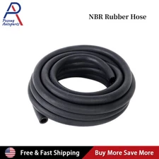 Fuel Hose Line Push Lock NBR Rubber SAE 30R7 3FT 5FT 10FT 25FT 300PSI Black