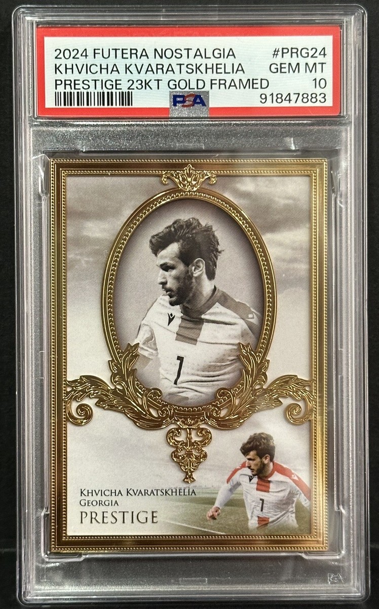 2024 Futera Nostalgia Khvicha Kvaratskhelia Prestige 23KT Gold 