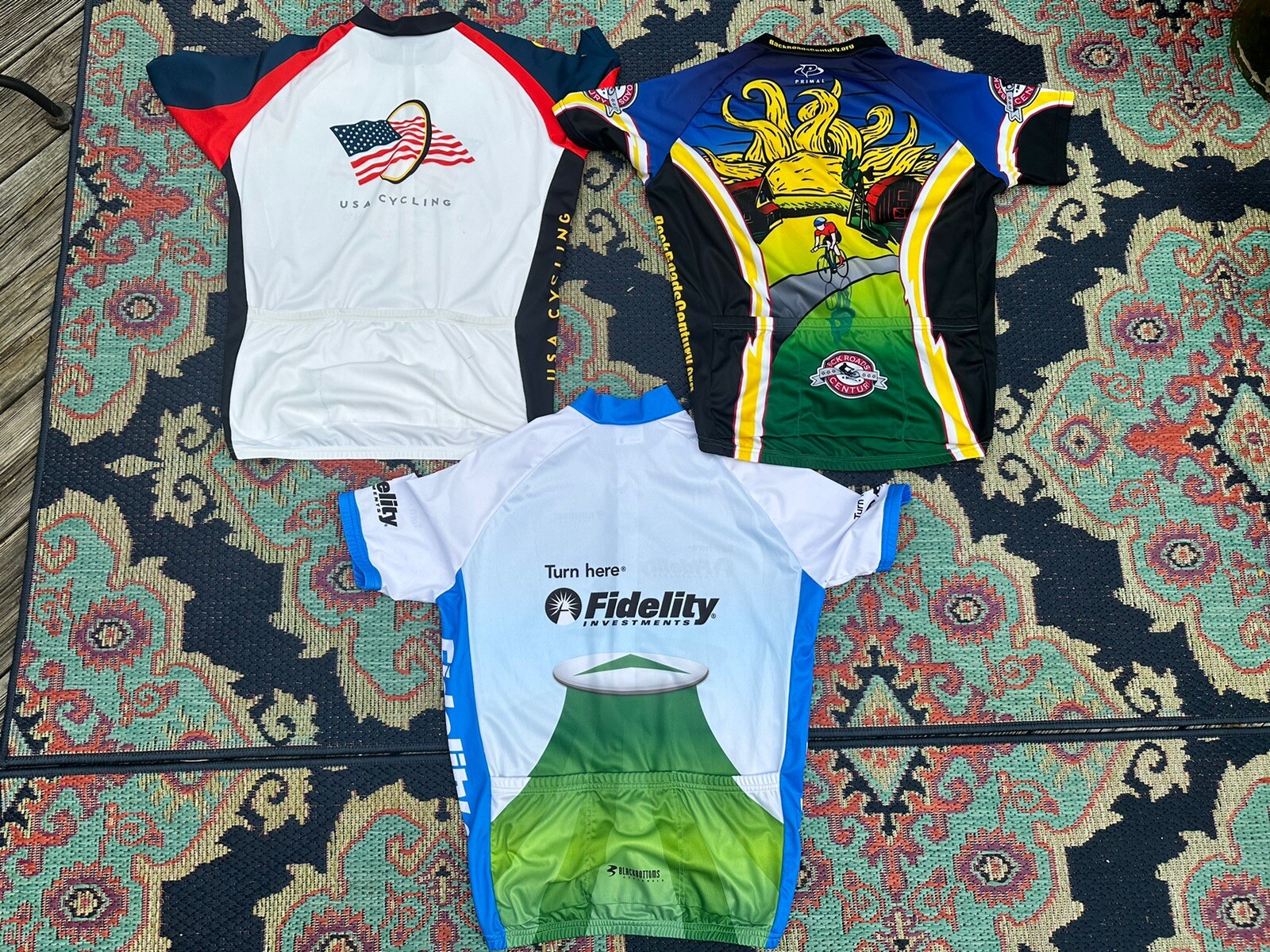 Cycling Biking Jersey 3 Voler Primal Blackbottoms Large 3 Total Package Deal