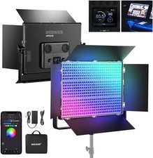 NEEWER AP150C 150W RGBWW Full Color Led Video Panel Light Barndoor 2500K-10000K