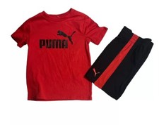 Puma 2 Piece Set For Boys /Size 5/Red  Black Activewear Set