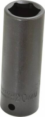 Proto 1/2'' Drive 20mm Deep Impact Socket 6 Points, 3-1/4'' OAL