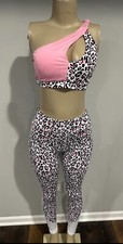 Workout Set Size Medium Women 2 Piece Set Padded Sports Bra High Waist Leggings