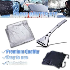 Zone Tech Winter Windshield Car Snow & Mirror Cover Ice Heated Electric Scraper