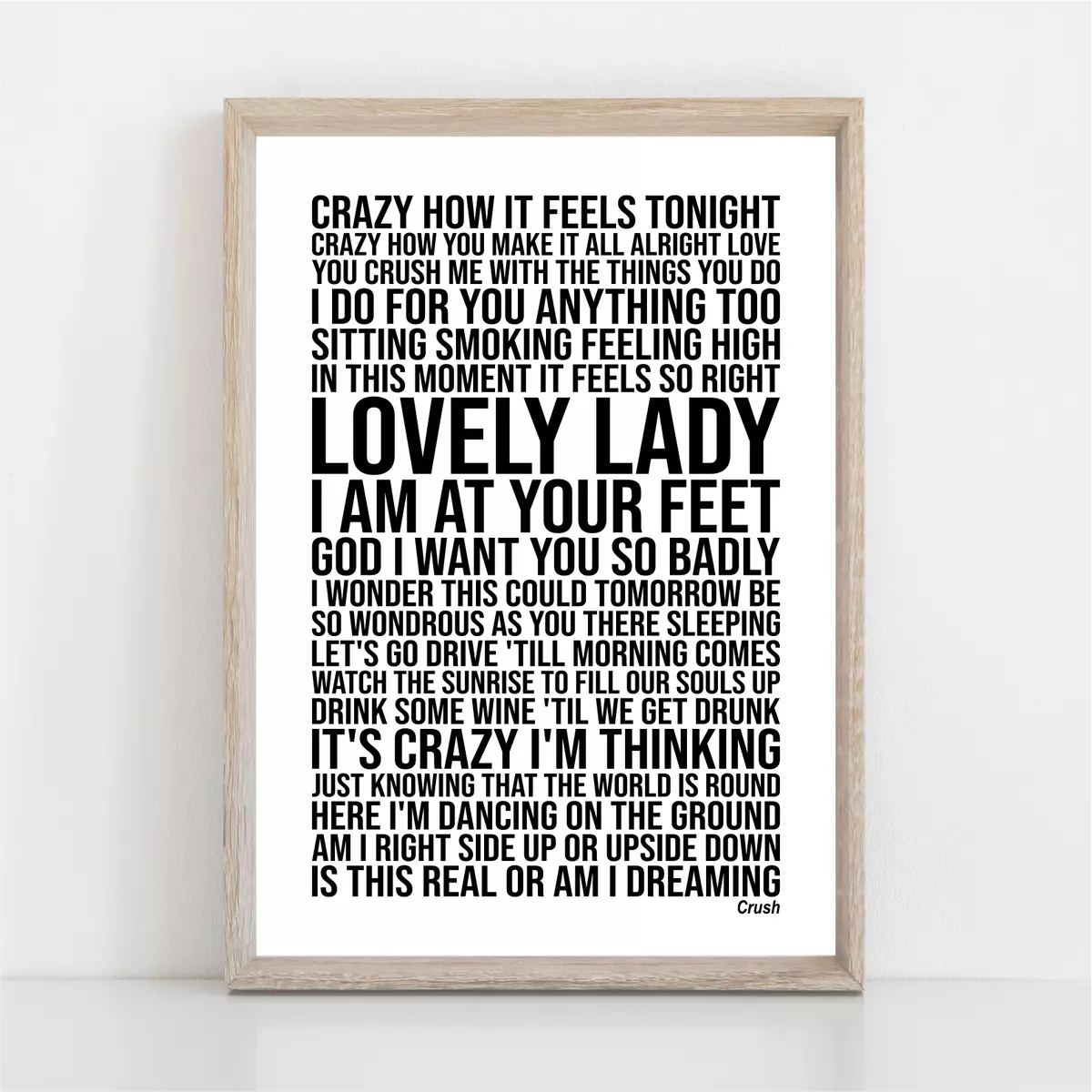 Beautiful Crazy Lyrics Poster for Sale by CrystalCrush