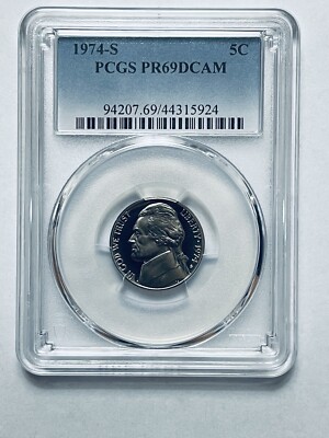 1974-S Jefferson Nickel PCGS PR69DCAM | eBay