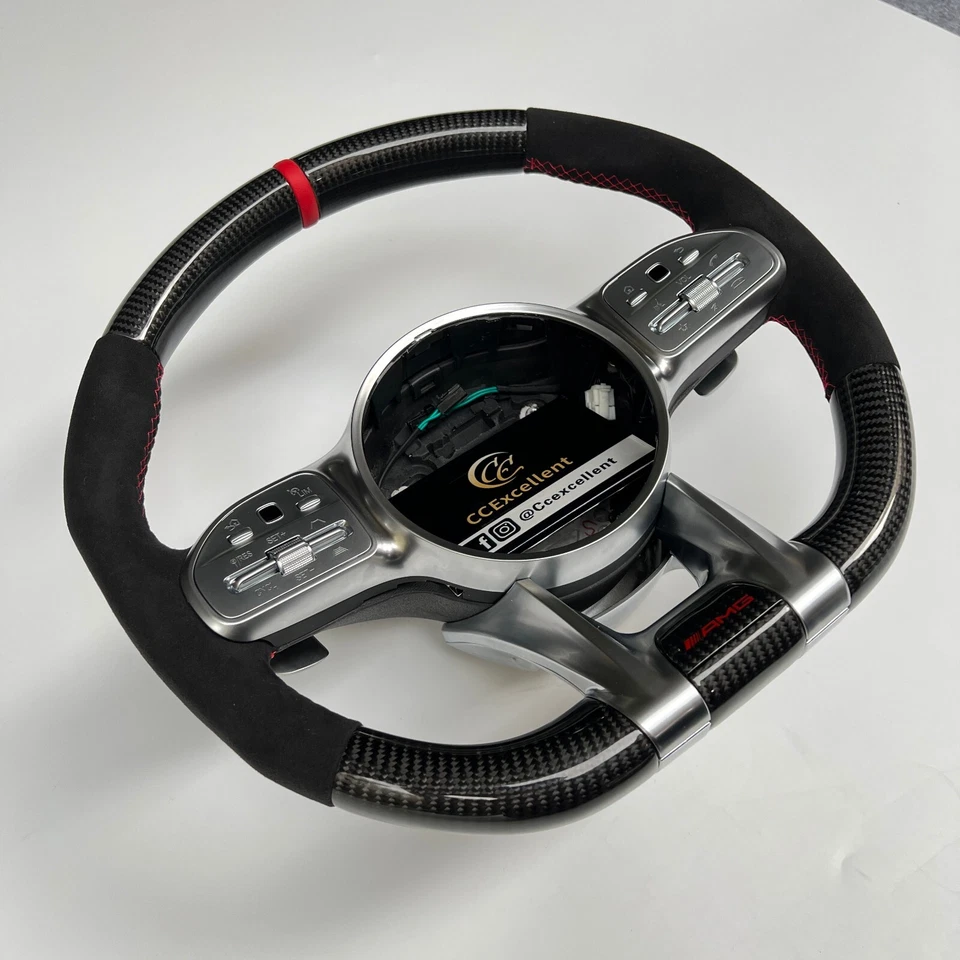 Fit For Mercedes-Benz SLC43 SL63 SL65 GLE43 GLA45 AMG Real Carbon Steering Wheel - Image 3 of 4
