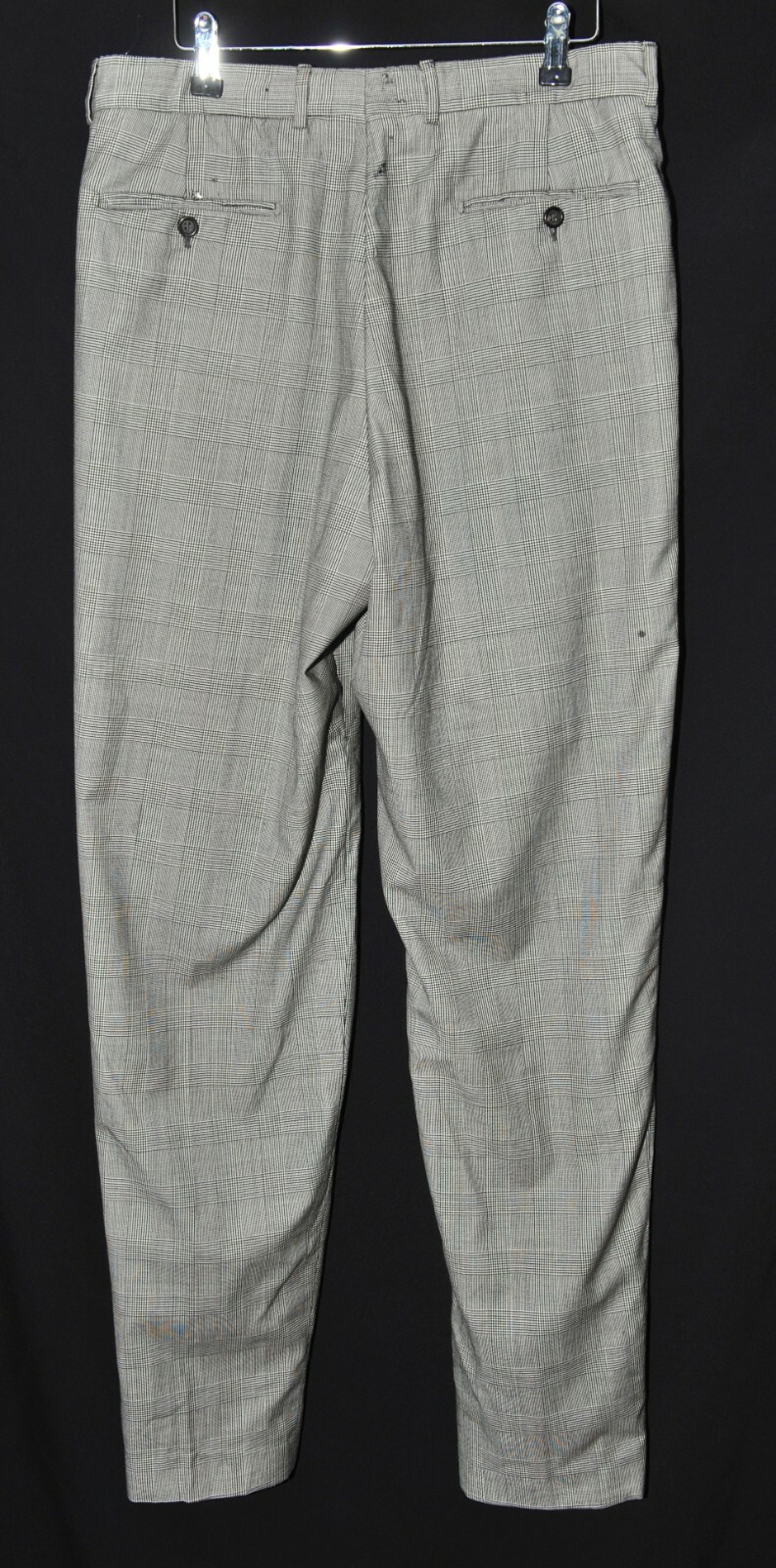 Pantaloni a quadretti Yves Saint Laurent Rivegauche a vita alta Principe di Galles 34"" L
