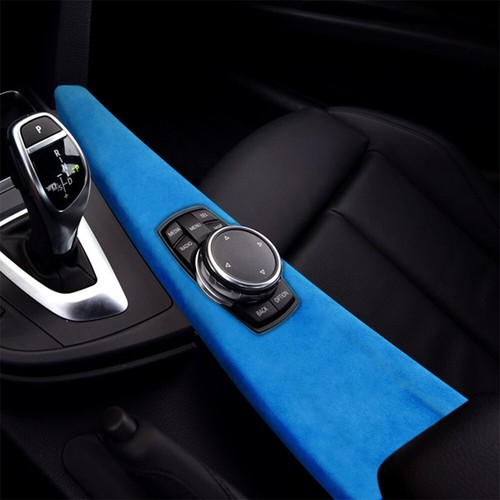 Recorte del panel multimedia para automóvil azul gamuza para BMW Serie 3 4 3GT F30 F34 GT 2013-2019 - Imagen 3 de 11