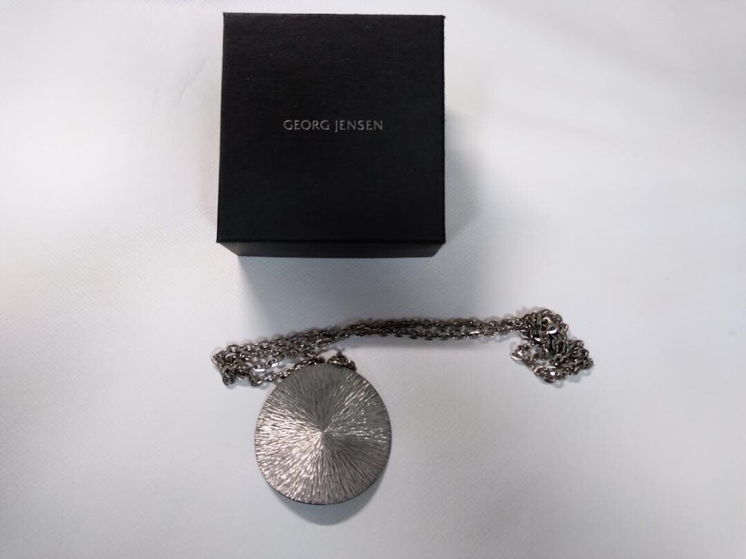 GEORG JENSEN pewter Chain Pendant Necklace Women Silver GEORG JENSEN pewter Chain Pendant Necklace Women Silver