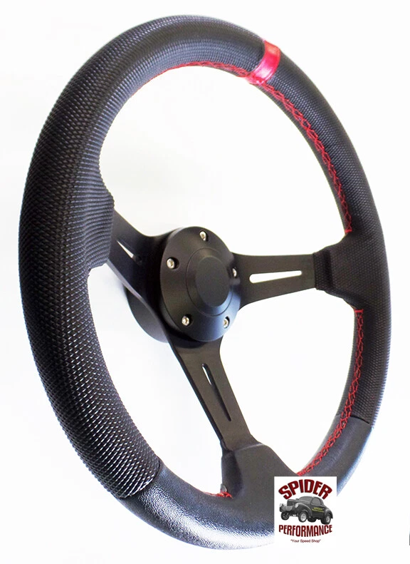 1974-1993 Volkswagen steering wheel 13 3/4" RED LINE - Image 2 of 4