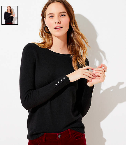 NWT Loft Pearlized Cuff Sweater Sizes 