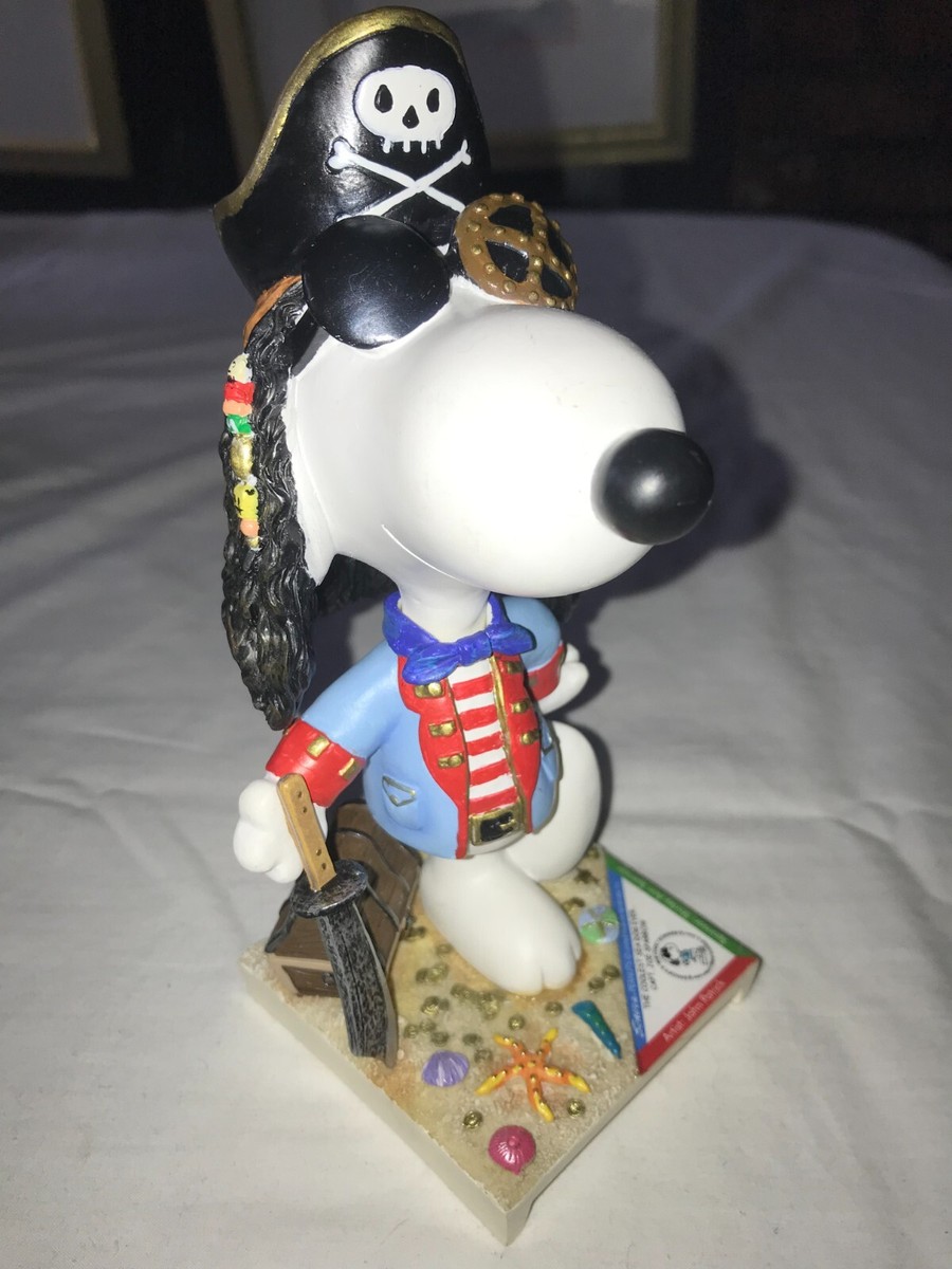 スヌーピー snoopy peanuts westland 置物　海賊 HTF Rare WESTLAND 18240 Snoopy/Peanuts CAPTAIN JOE Sparrow