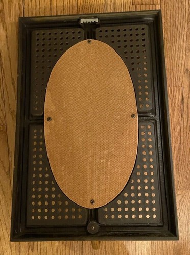 Vintage Homco Brown Faux Wicker Rattan Oval Mirrored Square Wall Sconce #4227-B - Picture 11 of 12