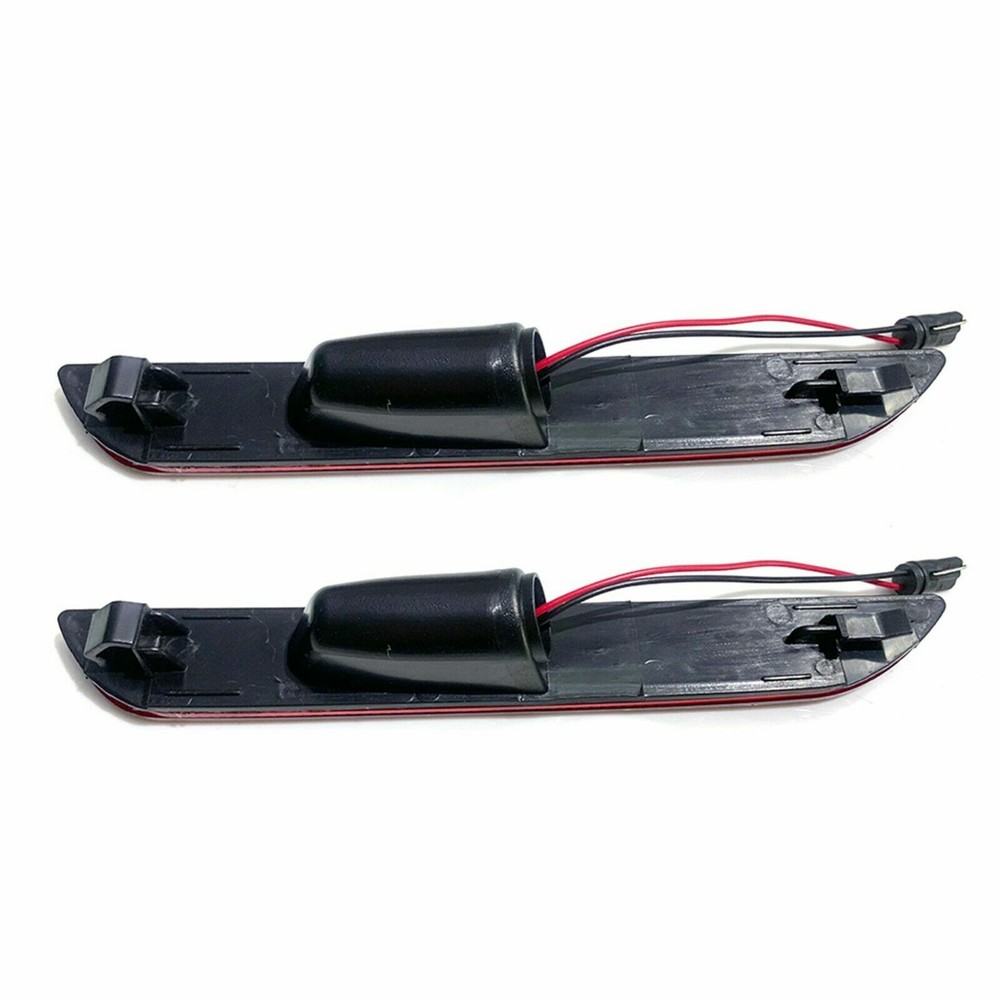 2x Red Lens Reflector Rear Bumper LED Side Marker Light For 2015-2020 Ford Mustang
