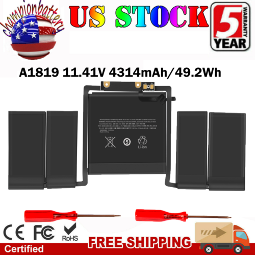 A1819 A1706 Battery/Charger for Apple MacBook Pro 13