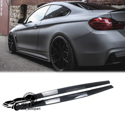 Carbon Fiber Style For BMW F32 F33 F36 2014-2020 4 Series Side Skirts Extension