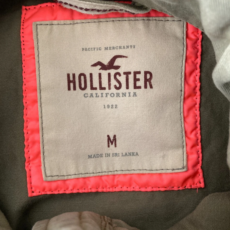 Jaqueta Hollister Army Vintage Anos 90 Feminina Verde Média Utilitária - Imagem 3 de 4