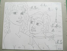 TONO ZANCANARO DISEGNO INCHIOSTRO 17,2x21,5 (cornice acquistabile a parte)
