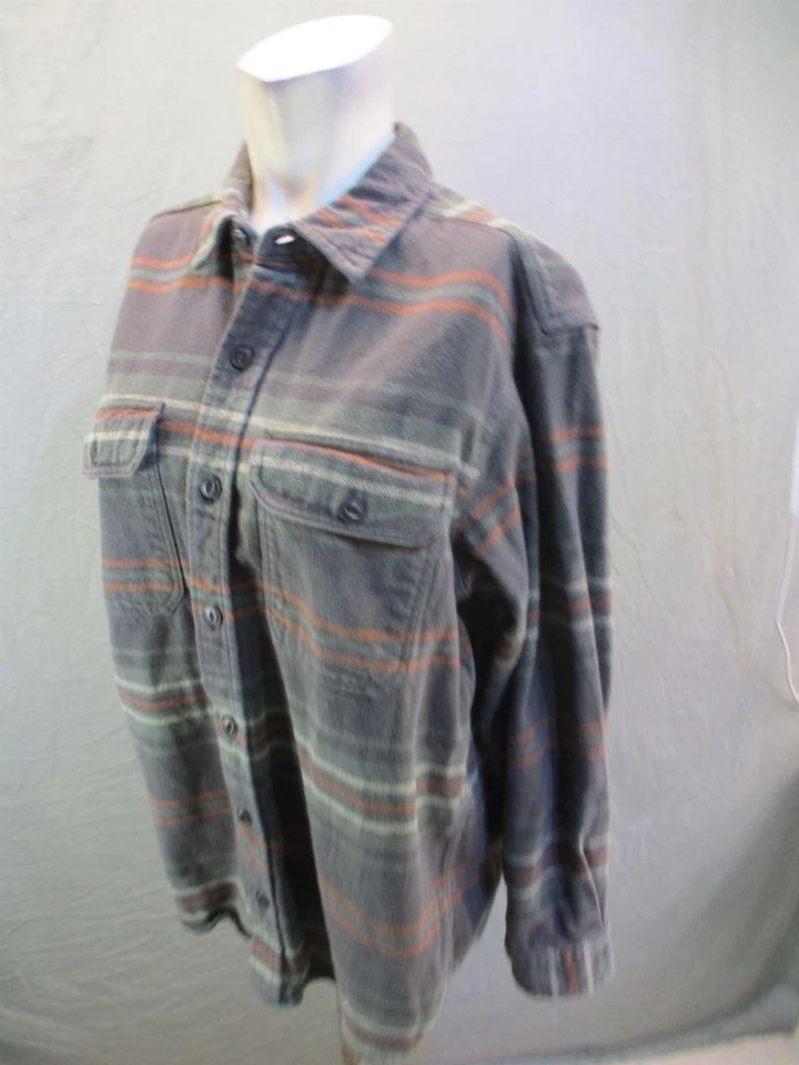 Red Head Size L Mens Green Stripe Long Sleeve 100%Cotton Button-Down Shirt 7Y978 - Image 3 of 4