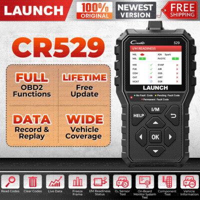 2025 Launch CR529 Diagnosegerät für 60+ Fahrzeugmarken Profi Auto OBD2 Scanner