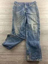 Carhartt Relaxed Fit Cat 2 Jeans Mens Size 34x32 Blue Fire Resistant Workwear