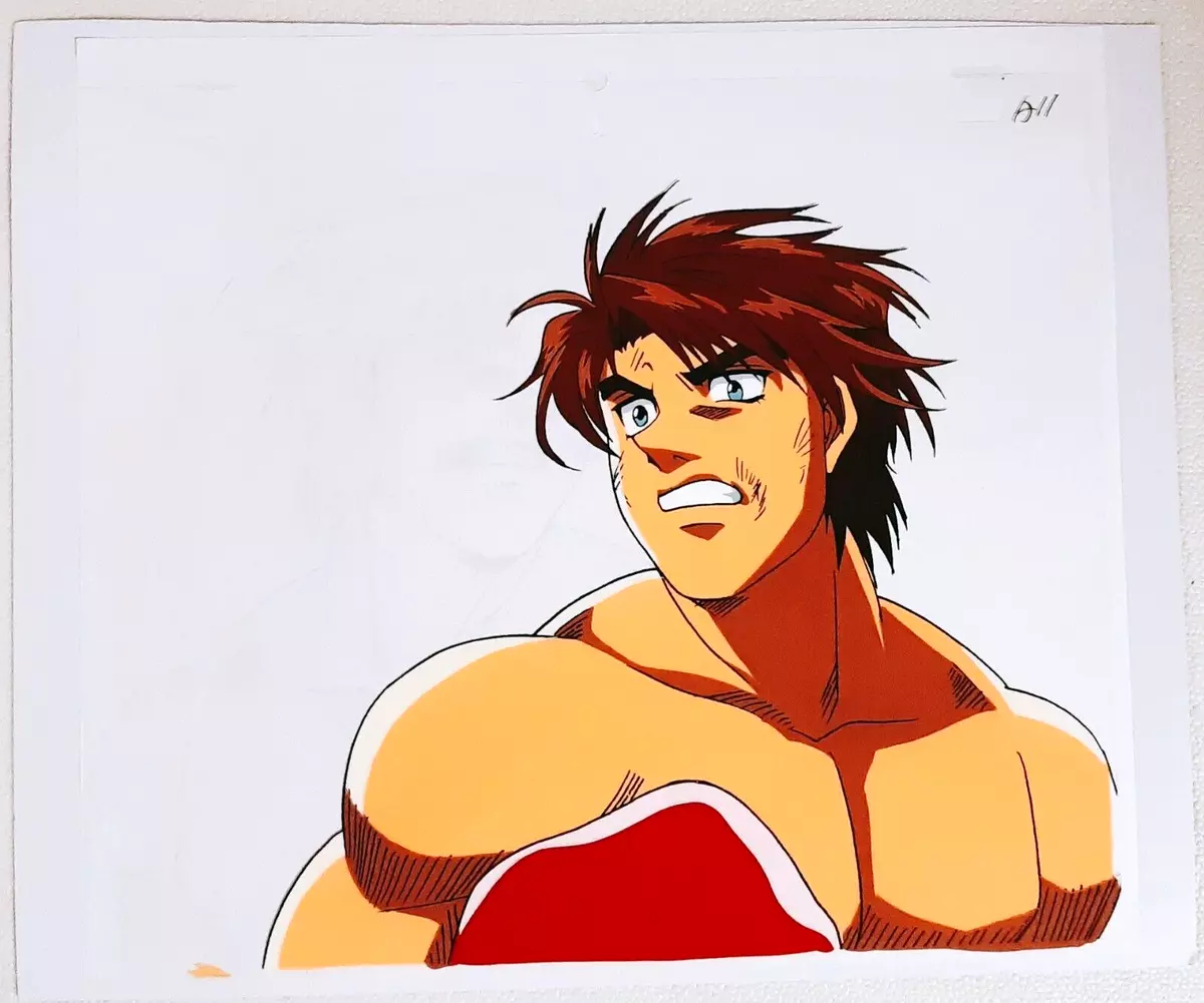 Hajime no Ippo Production Cel Ippo Makunouchi sketch included