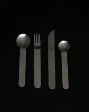 Sergio Asti Stainless Steel Boca Flatware Silverware Italy 1970 Vintage Mcm 