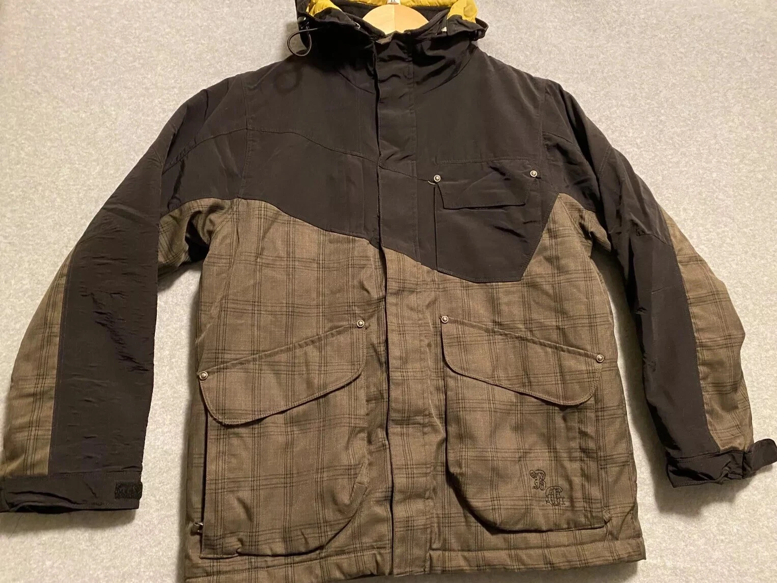 Body Glove Snowboard Jacket Youth 14 Brown Black Hooded Outdoor Winter Coat
