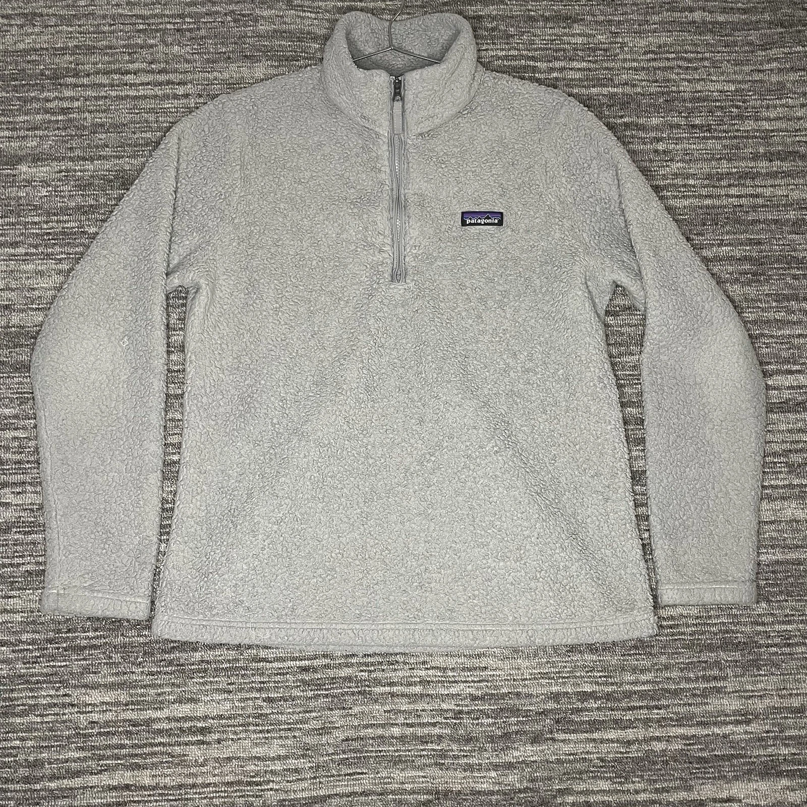 VETEMENTS Patagonia Los Gatos Giacca Pile 1 4 Zip Pullover Cachi 25235 Donna Large