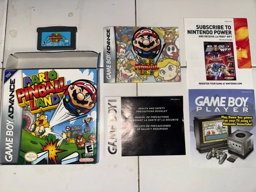MARIO PINBALL LAND COMPLETE CIB 2004 Authentic Nintendo Game Boy Advance GBA