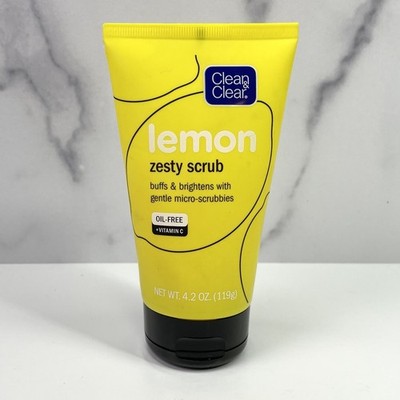 Clean & Clear Lemon Zesty Brightening Facial Scrub Vitamin C Lemon Extract 4.2oz
