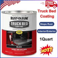 Rust-Oleum 342668 Stops Rust Truck Bed Coating, 1 Qt, Black, Protective Coating