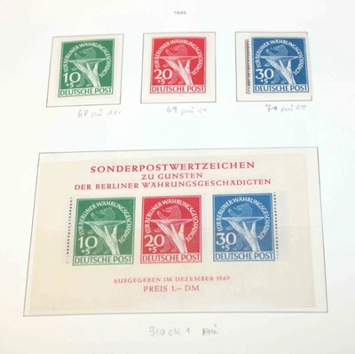Berlin 1948 bis 1990: GUTE meist postfrische Sammlung im Borek-Album + VD - Bild 1 von 4