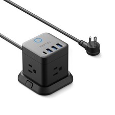 BESTEK PD20W Power Strip Tower with USB, Vertical Cube Mountable Black