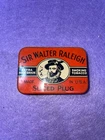 Rare SIR WALTER RALEIGH SMOKING TOBACCO TIN VINTAGE Rectangle Shape 3"x 2"