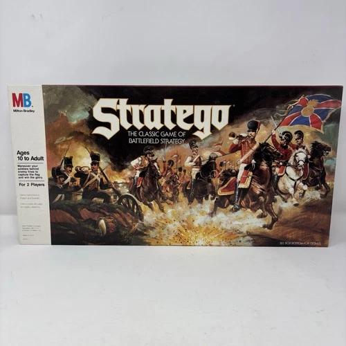 Vintage Stratego Board Game Milton Bradley 1986 Complete OPEN BOX Familycore