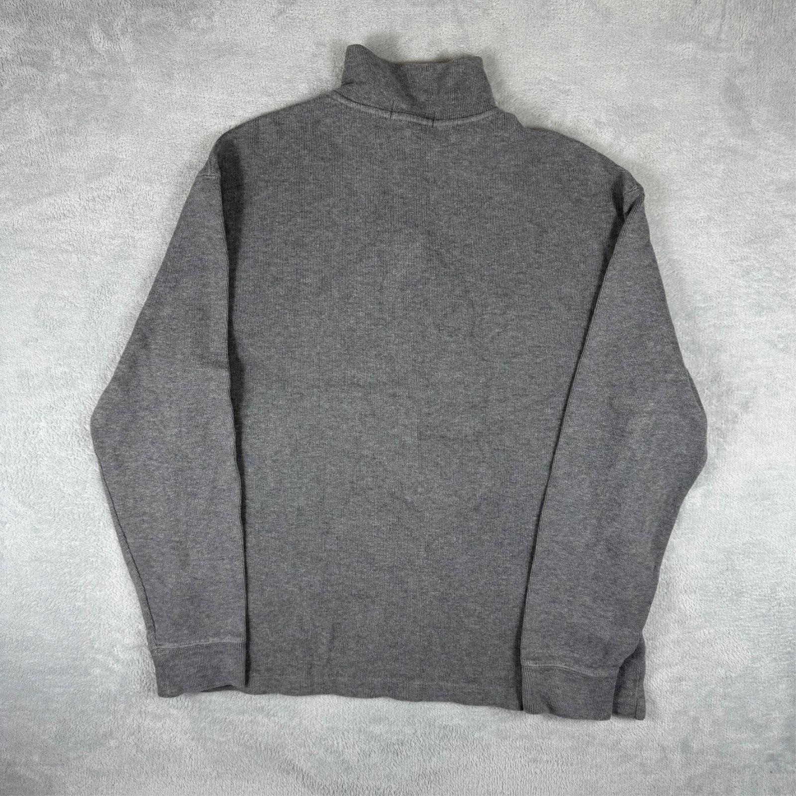 Vintage Polo Ralph Lauren 2000's Grey Size Medium 1/4 Quarter Zip Jumper image 7