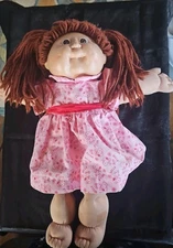 Vintage Cabbage Patch Kid Doll,Dimples,Brown Hair Original Clothes  1978-1982