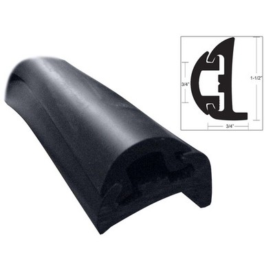 TACO Semi-Rigid Rub Rail Kit - Black w/Black Insert - 50' V11-9795BBK50D-2 UP...