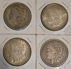 *LOT OF 4 MORGAN SILVER DOLLARS 1881o, 1886, 1897, 1921