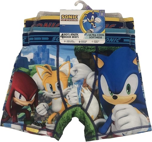 Sonic The Hedgehog Boys' Sonic 4pk Athletic Boxer Brief - Picture 6 of 6