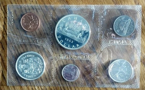 1964 Canadian Mint Uncirculated Coin Set. No COA. No Envelope