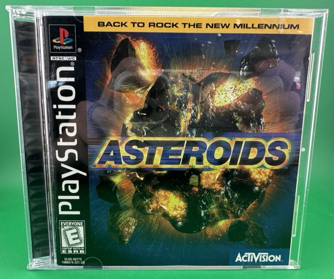 Jeu PlayStation 1 (PS1) Asteroids - Version Française - Bon état, Boîtier Et Instructions