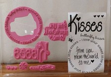 Inque Stamp Set 50467 Kisses 6 Stamps Crafts Cards Tags Butterfly Hearts