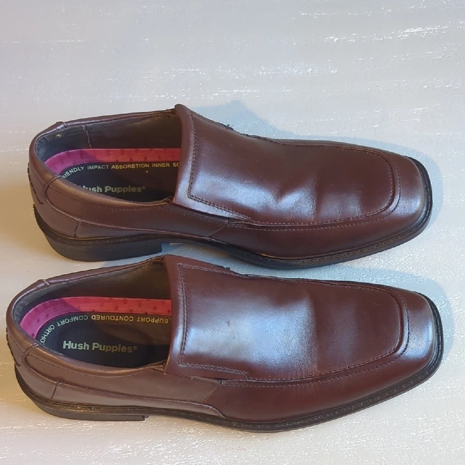 Hush Puppies Men's Shelton Loafer Brown Leather size 11.5 - Image 4 of 4
